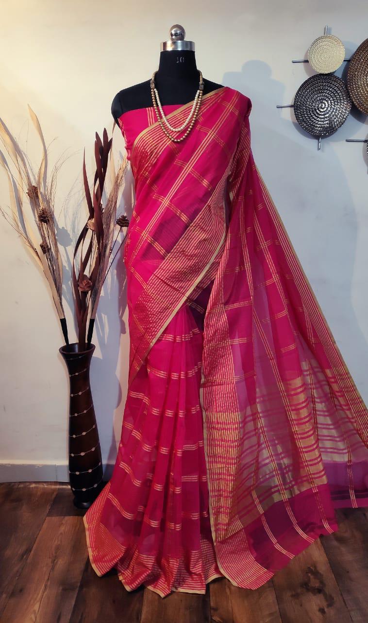 Kota Doria 1 Latest Fancy Designer Soft Cotton Silk Saree Collection